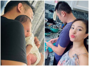Làm mẹ - MC Vân Hugo lần đầu khoe ảnh cận mặt con gái mới sinh: Giống bố y chang, nhất là tai và cằm