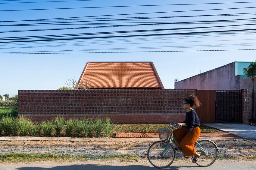 Simple but outstanding red brick house in Long An - 3