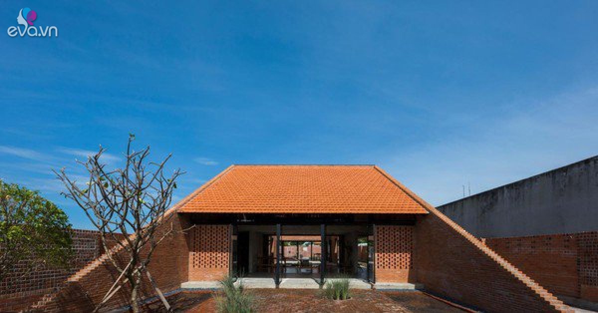 Simple but outstanding red brick house in Long An