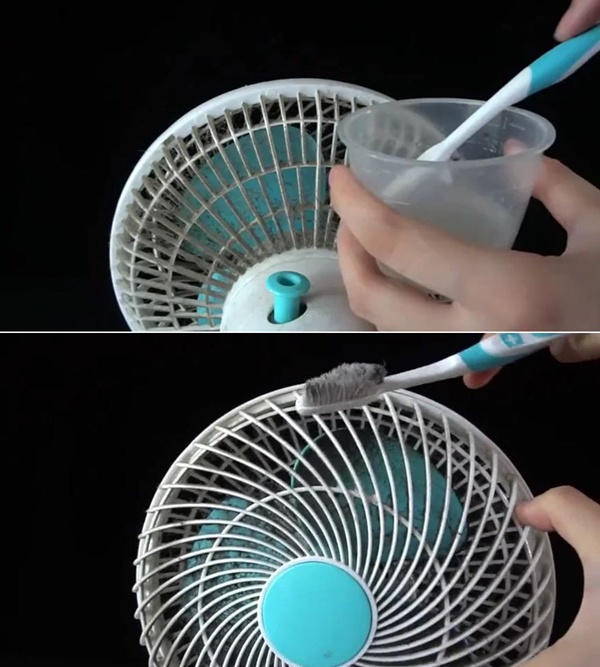 How to clean the fan without using water or removing the frame, after 10 minutes it is clean without dust - 9