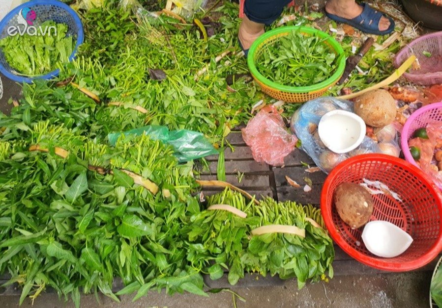 35,000 VND / bunch of water spinach, housewives “panic” when going to the market