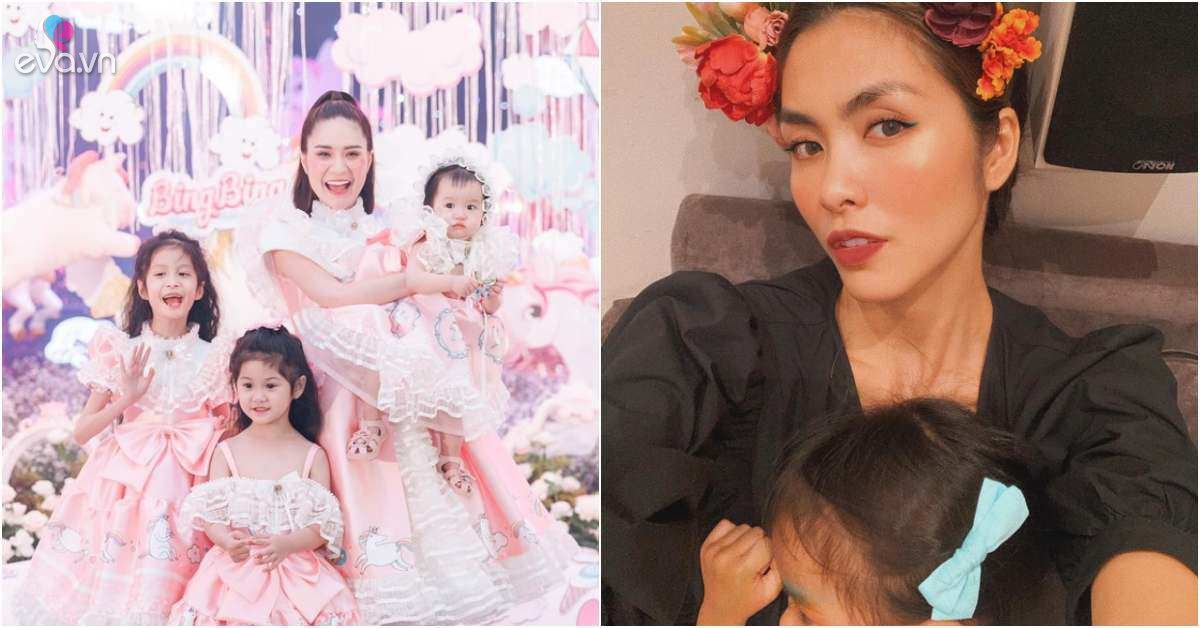 Tang Thanh Ha read books to 3-month-old baby, Doan Di Bang hid from rich children