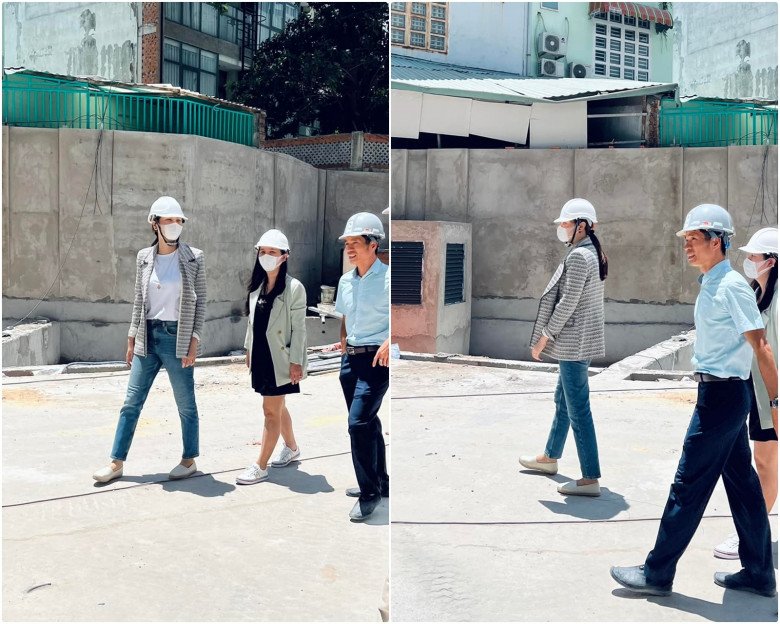 Not accepted is amp;#34;frontamp;#34;, Dam Thu Trang goes to the construction site to remove high heels, simple helmets, standard vest - 1