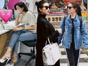 Thời trang - Gương mặt đẹp Top 100 thế giới đi làm MC VTV: Xỏ giày đinh tán, khoác áo denim rất bốc