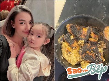 Hồng Quế rán bánh chưng bóng đêm, loạt sao Việt cũng gặp thảm họa bếp núc tương tự