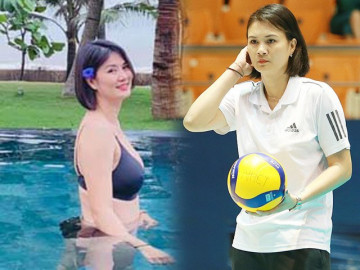 Ở tuổi 40, hoa khôi bóng chuyền Kim Huệ khoe dáng khỏe khoắn với đồ bơi