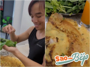 Bếp Eva - Việt Hương khoe món bánh xèo nhưng mở ra bên trong nhân mới đậm chất "nhà giàu", chồng 51 tuổi khoái chí