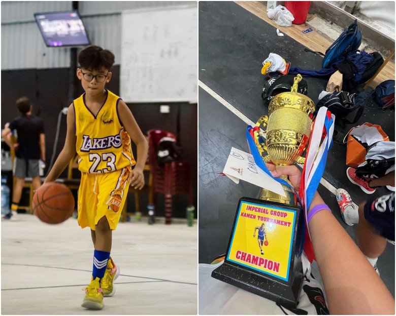 Hotboy bóng rổ 11 tuổi nhà Lệ Quyên đã biết luyện cơ hàm sắc nét bằng dụng cụ - 10