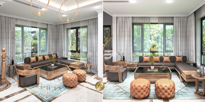 5+ mẫu sofa gỗ óc chó cao cấp mới nhất thị trường do Việt Á Đông thiết kế và sản xuất - 2