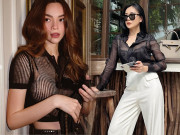 Thời trang - Khi Hà Hồ - "Nam nọng" đụng chung kiểu áo xuyên thấu, mẹ 3 con sành điệu khoe luôn áo trong