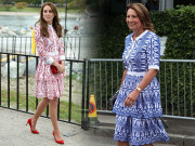 Thời trang - Mẹ ruột Công nương Kate tuổi lục tuần vẫn ăn diện điệu đà, nhiều lần "mặc lại" váy của con