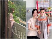 Làm mẹ - Ly Kute xưa gầy rộc ôm bụng bầu lên chùa ở ẩn, nay con sắp vào lớp 1, ngoan ngoãn đẹp trai