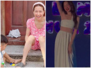 Làm mẹ - Hòa Minzy ở nhà chăm con mặc đồ ngủ 90 nghìn đồng, tối đi quẩy lột xác ai cũng mê
