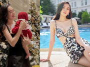 Bà bầu - Sinh con chưa đầy năm, nàng Á hậu "thoát mác" gái ngoan, liên tục "hở bạo" siêu gợi cảm