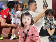 Thời trang - Con gái trung vệ Bùi Tiến Dũng học lớp mầm mặc đồ hiệu, hai chị em gout thời trang xinh yêu hết nấc