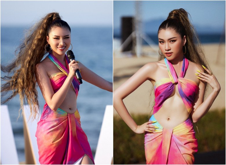 Cầm trịch Chung kết Miss Universe Vietnam, MC chân dài xúng xính váy áo: Bộ nào cũng amp;#34;chặt chémamp;#34; dàn thí sinh - 9