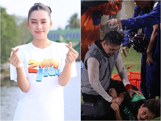 Hoa hậu Tiểu Vy vừa lộ diện đã khiến Lê Dương Bảo Lâm bị nhấn nước, Trường Giang kêu cứu không ai nghe