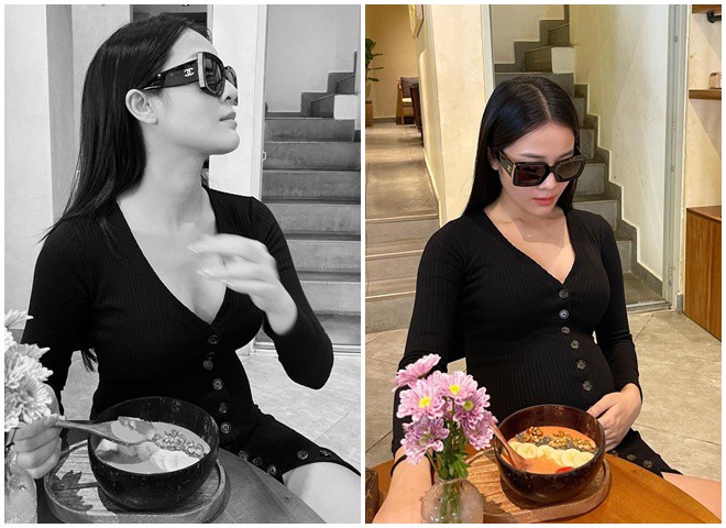 Mang bầu 5 tháng tăng 10kg, Karen Nguyễn vẫn đẹp xuất sắc, vòng 1 ngồn ngộn - 9