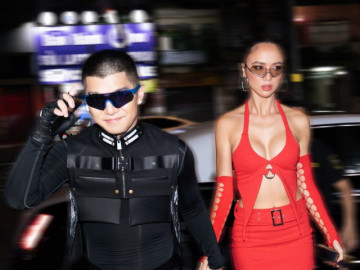 Vũ Ngọc Anh ăn vận bốc lửa tới ủng hộ sản phẩm âm nhạc của bạn trai Cường Seven