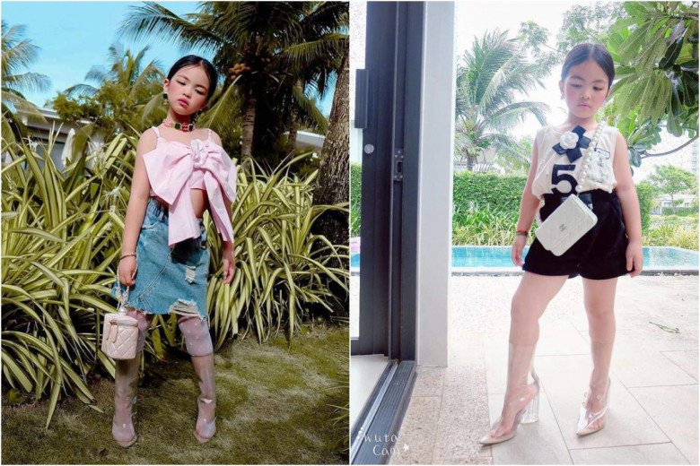 Con gái cành vàng lá ngọc của đại gia Minh Nhựa 6 tuổi đi cao gót sành điệu, chuyên nghiệp như mẫu nhí - 5