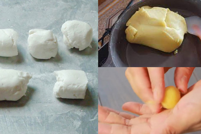 3 ways to make floating cakes with glutinous rice flour at home for the Han Thuc New Year - 8