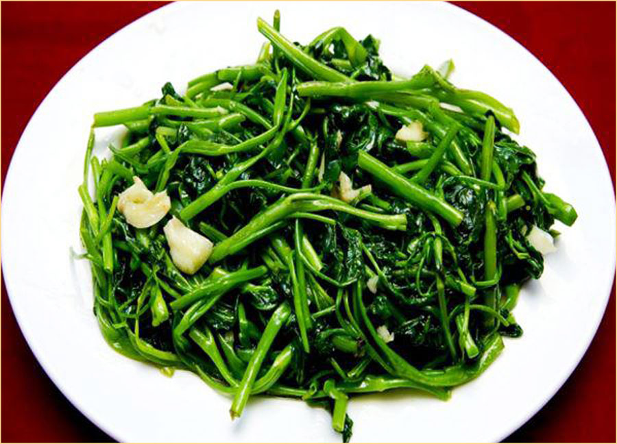 2 ways to make fried spinach with garlic delicious, crispy green, not black - 6