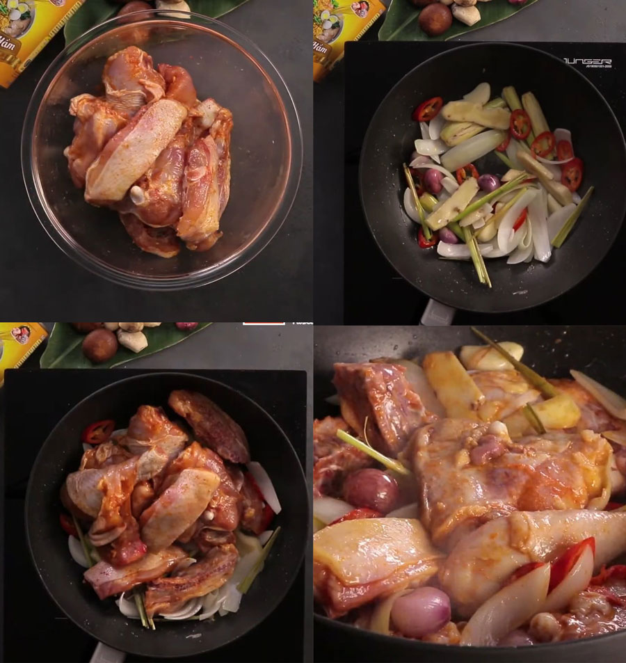 Cách nấu lẩu gà nấm thuốc bắc, thập cẩm ngon, dễ làm nhất - 12