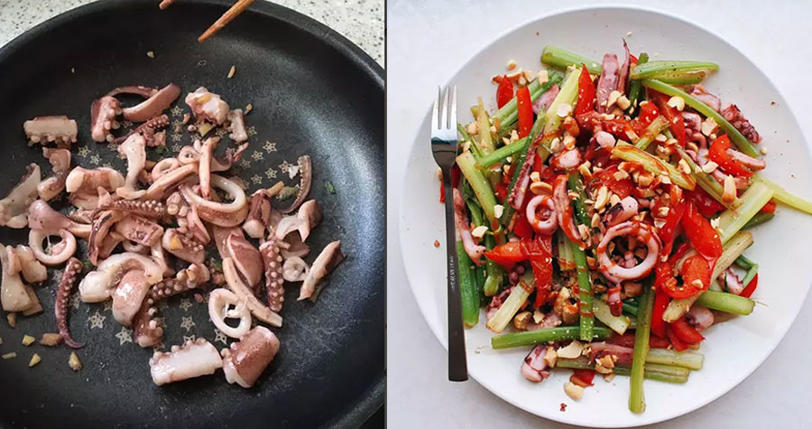 How to make delicious fried squid with bell pepper, onion, celery - 15