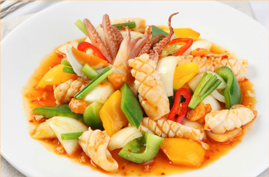 How to make delicious fried squid with bell pepper, onion, celery - 12