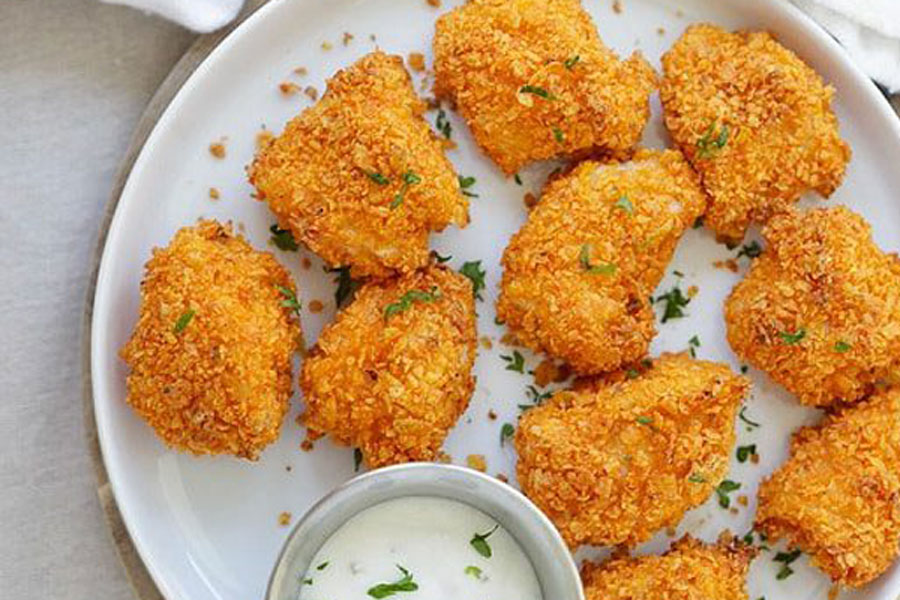 How to make delicious chicken cheese and potato cakes with an oil-free fryer - 24