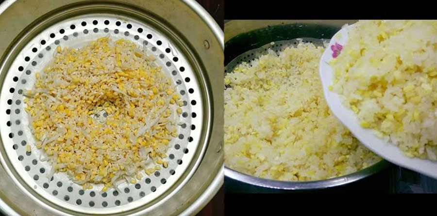How to cook green bean sticky rice with an electric rice cooker, fragrant gas stove without worry - 13