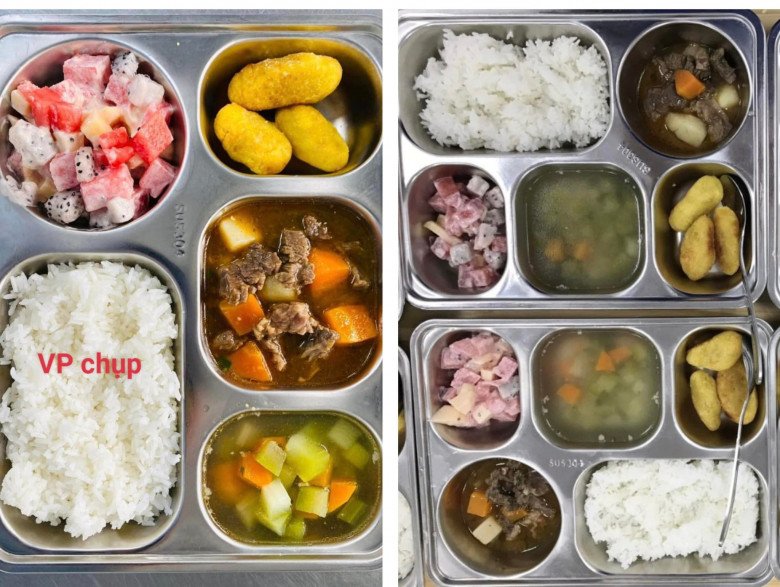 Hình ảnh nhà trường cung cấp nhưng phụ huynh cho biết thực tế khác xa.