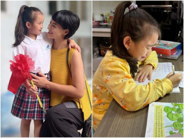 Từng gây tranh cãi khi xé vở con, Hồng Quế nay tự hào khoe ái nữ đạt điểm 10 duy nhất ở lớp