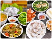 Bếp Eva - Mẹ đảm khoe cơm trưa nấu vội siêu ngon, nhìn số món trên bàn càng giật mình