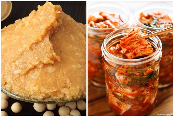 Tương miso và kim chi được xem là làm tăng nguy cơ ung thư dạ dày ở Nhật và Hàn. (Ảnh minh họa)