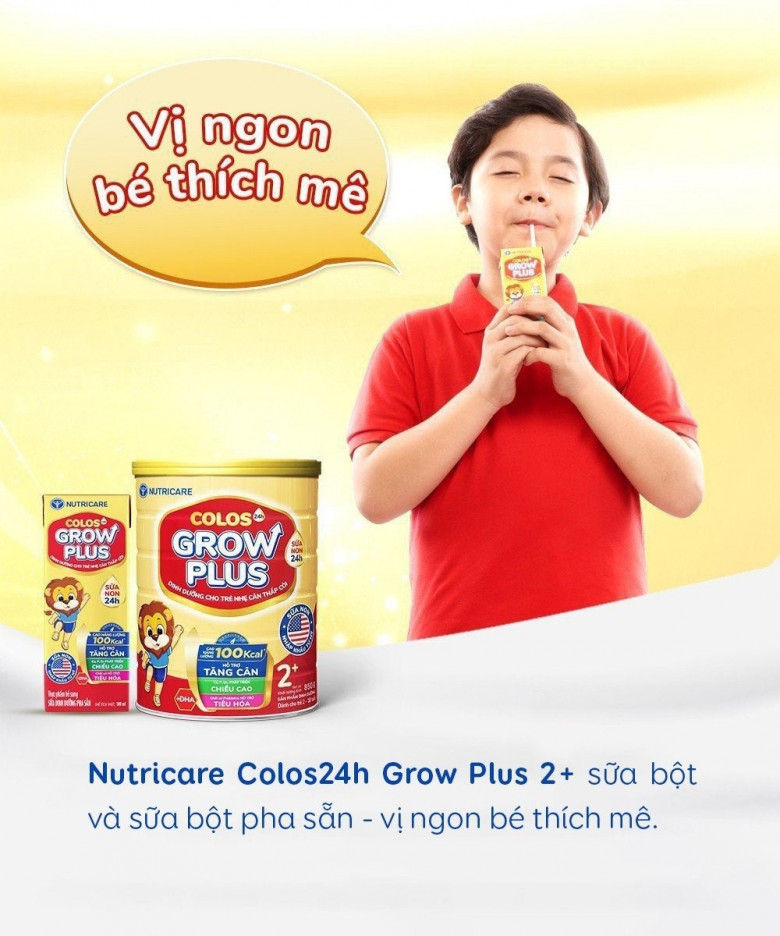 Nutricare Colos24h Grow Plus 2+ với công thức chuyên biệt cho trẻ suy dinh dưỡng thấp còi - 5