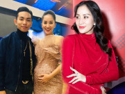 Thời trang - U45 mang thai lần 3, Khánh Thi rạng rỡ "vác bầu" 4 tháng xuất hiện, diện váy điêu khắc đường cong, bụng to thấy rõ