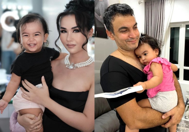 Con gái lai Ấn Độ của Võ Hạ Trâm rất quấn bố, tới mức bị mẹ gọi là trà xanh.