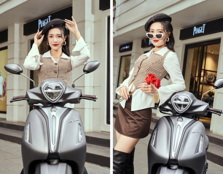 Cụm đèn pha đầy ấn tượng của Yamaha Grande