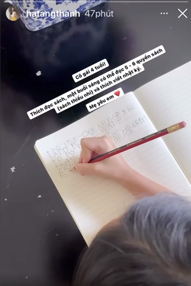 Ái nữ nhà hào môn còn thích viết nhật ký bằng tiếng Anh.