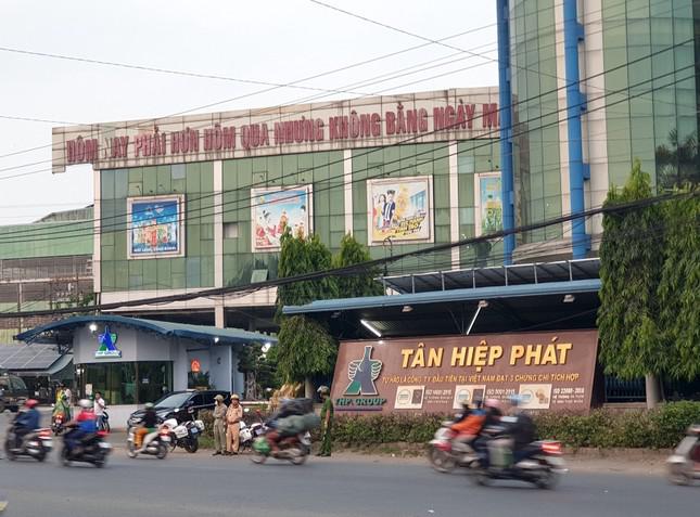 Trụ sở chính của Tân Hiệp Phát ở tỉnh Bình Dương bị công an phong tỏa chiều 10/4.