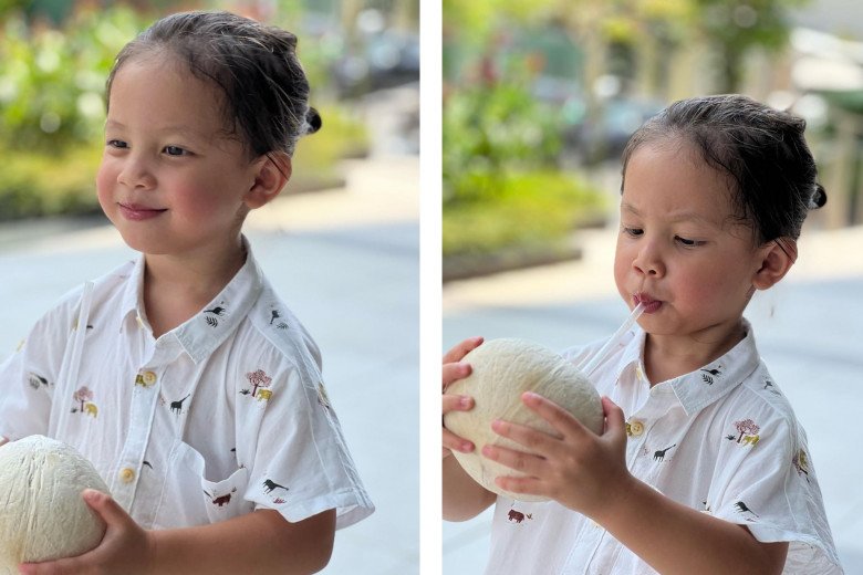 Đàm Thu Trang bầu vượt mặt vẫn chăm làm tóc cho con gái, mỗi ngày 1 kiểu, Lisa giữ kiểu tóc Na Tra quanh năm - 14