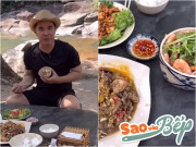 Bếp Eva - Trai đẹp 50 tuổi của showbiz Việt nấu ăn giữa suối, được đầu bếp chuyên nghiệp khen "Quá đỉnh"