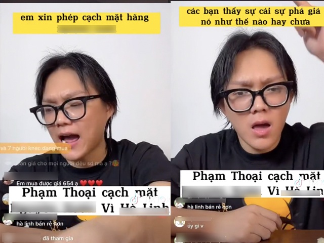 Phạm Thoại nổi đoá khi bị so sánh chuyện bán hàng với Võ Hà Linh