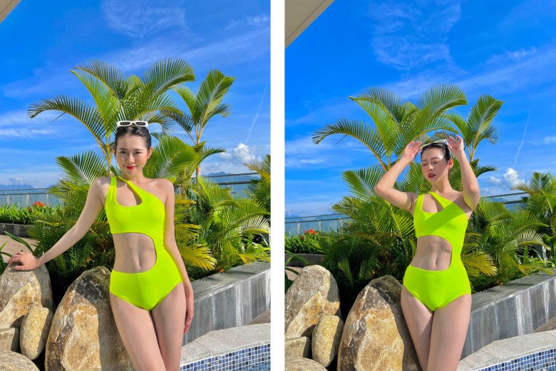 ​​​​​​Nhờ chăm chỉ tập luyện và ăn uống khoa học, chị Google đã độ dáng thành công. Từng có 3 vòng như 1, giờ đây, Việt Phương Thoa đã sở hữu vóc dáng nuột nà với cặp tuyết lê căng tròn cùng vòng 2 săn chắc, đầy múi cơ.