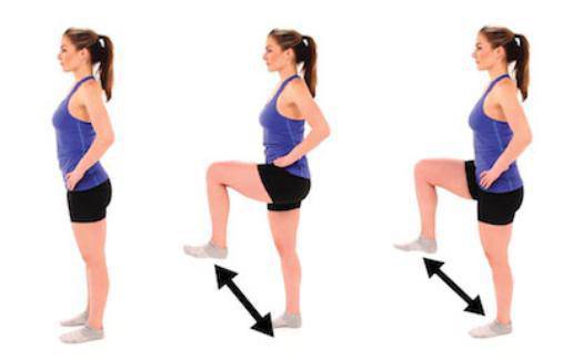 Nhịp chân lên xuống hỗ trợ ngăn ngừa xổ bụng và cải thiện thăng bằng.