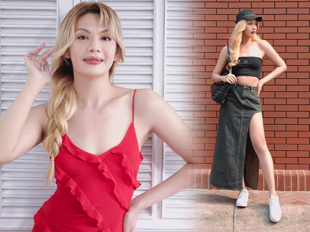 Thời trang - Chàng trai The Voice từng ngủ chung Bảo Thy đẹp tựa búp bê sống, diện váy bò khoe chân "không một vết đốt"