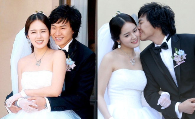 Han Ga In bên ông xã Yeon Jung Hoon.