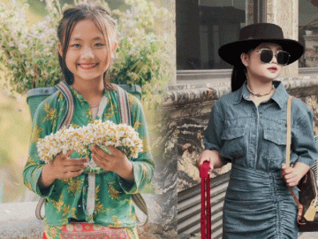 Phúng Phính Hà Giang 15 tuổi lấn sân diễn xuất, xuất ngoại diện đồ như người lớn, bị nói suốt ngày đua đòi