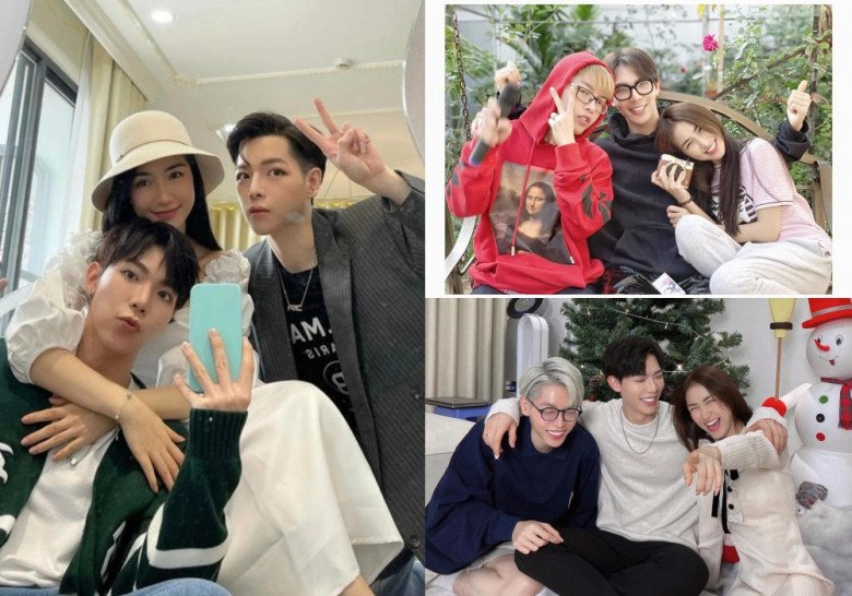 Trên trang cá nhân, không khó để thấy những khoảnh khắc đẹp của bộ 3 Hoa Dâm Bụt trong những dịp hội ngộ. Mỗi lần như vậy, họ đều chụp liền 3 bức ảnh, mỗi ảnh sẽ thay đổi vị trí người ở giữa để hợp với điều khoản: Facebook ai người ấy đẹp.